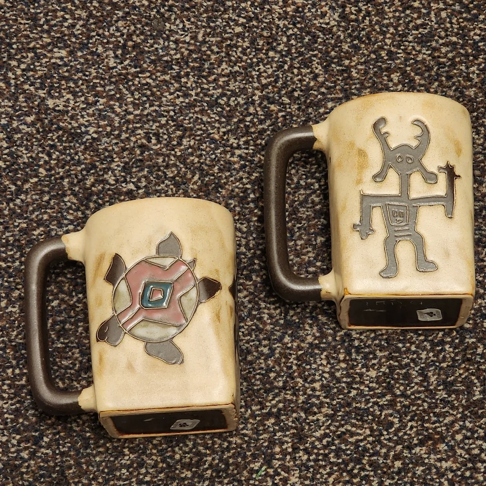 MARA Stoneware Mexico Coffee Mugs | 2 Mugs